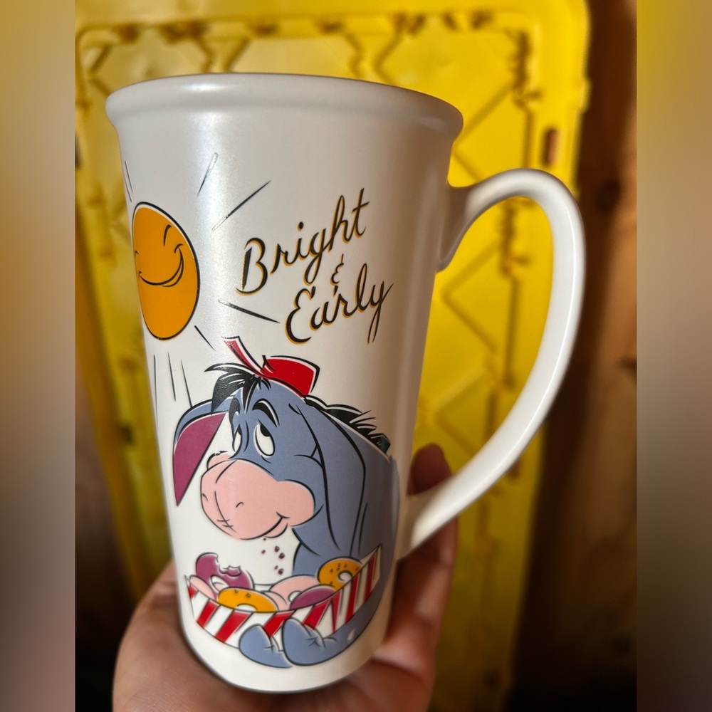 Disney Eeyore  mug never was used. It was just display for decoration.